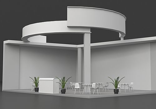 Generated representation of a trade fair stand