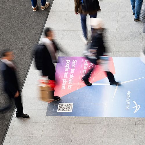 WindEnergy Hamburg 2024 - visitors walking on floor sticker