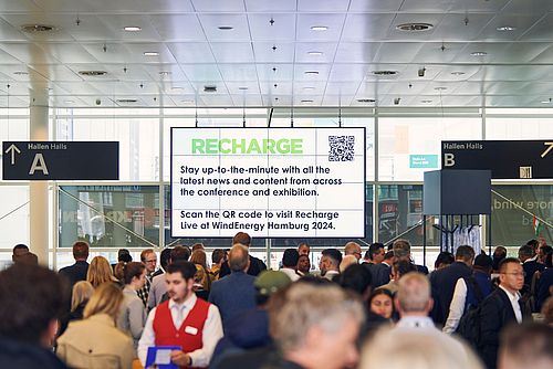 WindEnergy Hamburg 2024 / Central Foyer with video wall