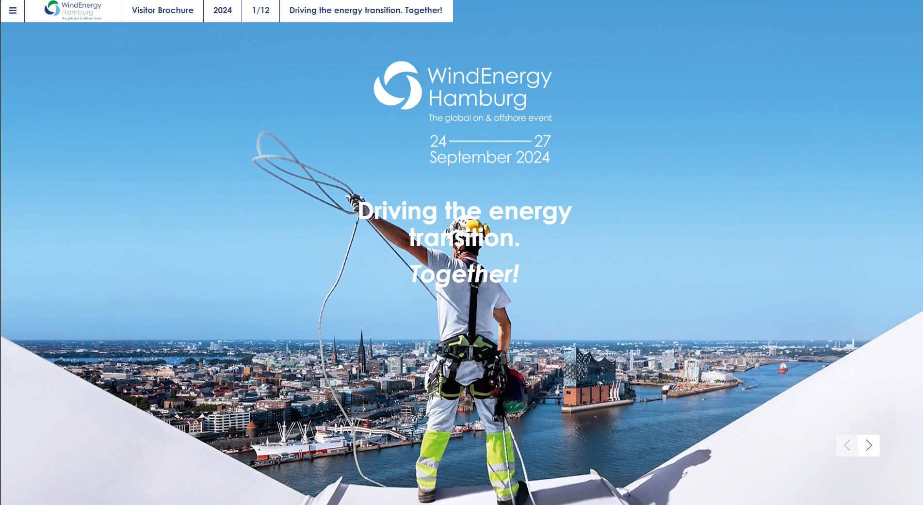 WindEnergy Hamburg 2024: visitor brochure (ePaper) / Screenshot